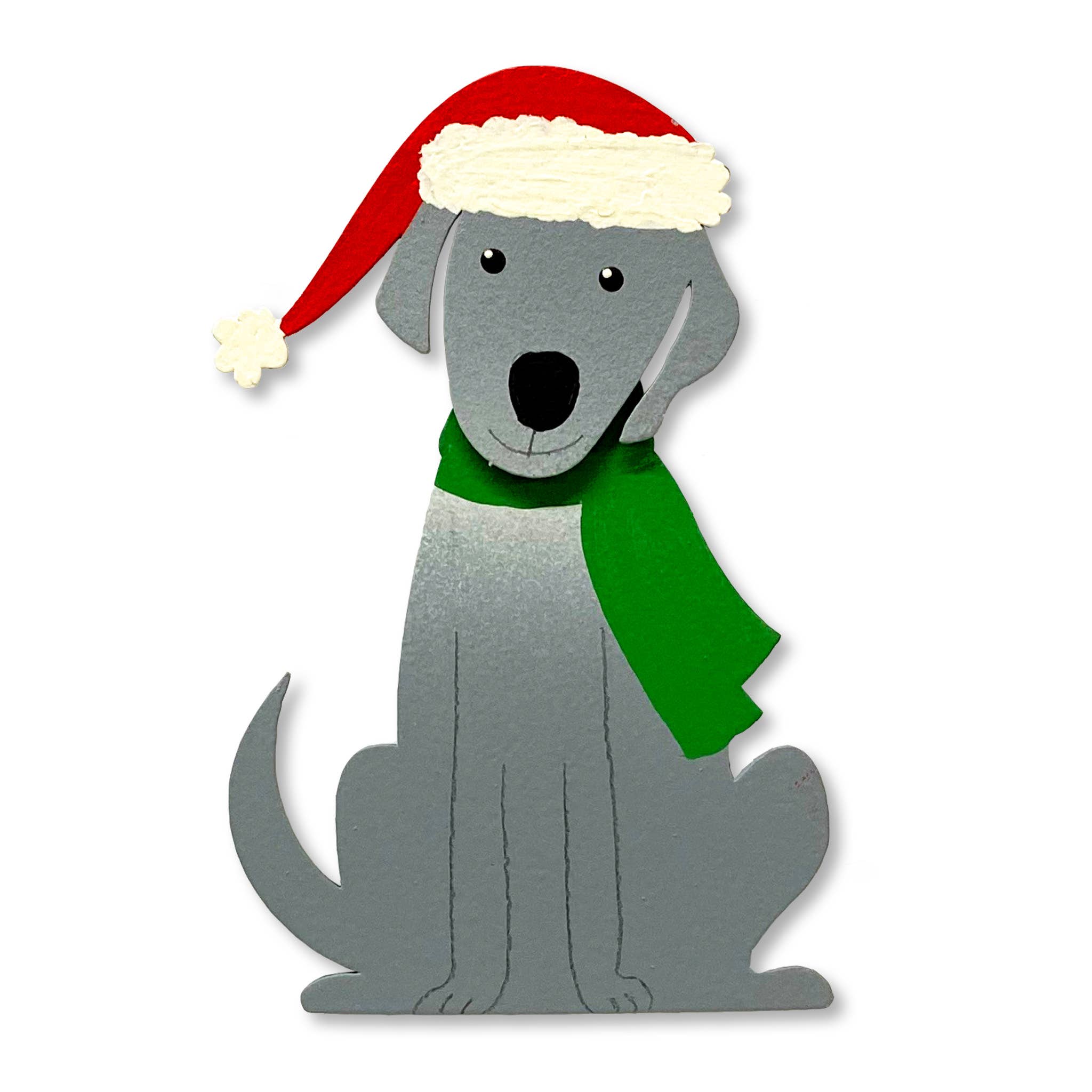 Christmas Dog w Moveable Head Magnet