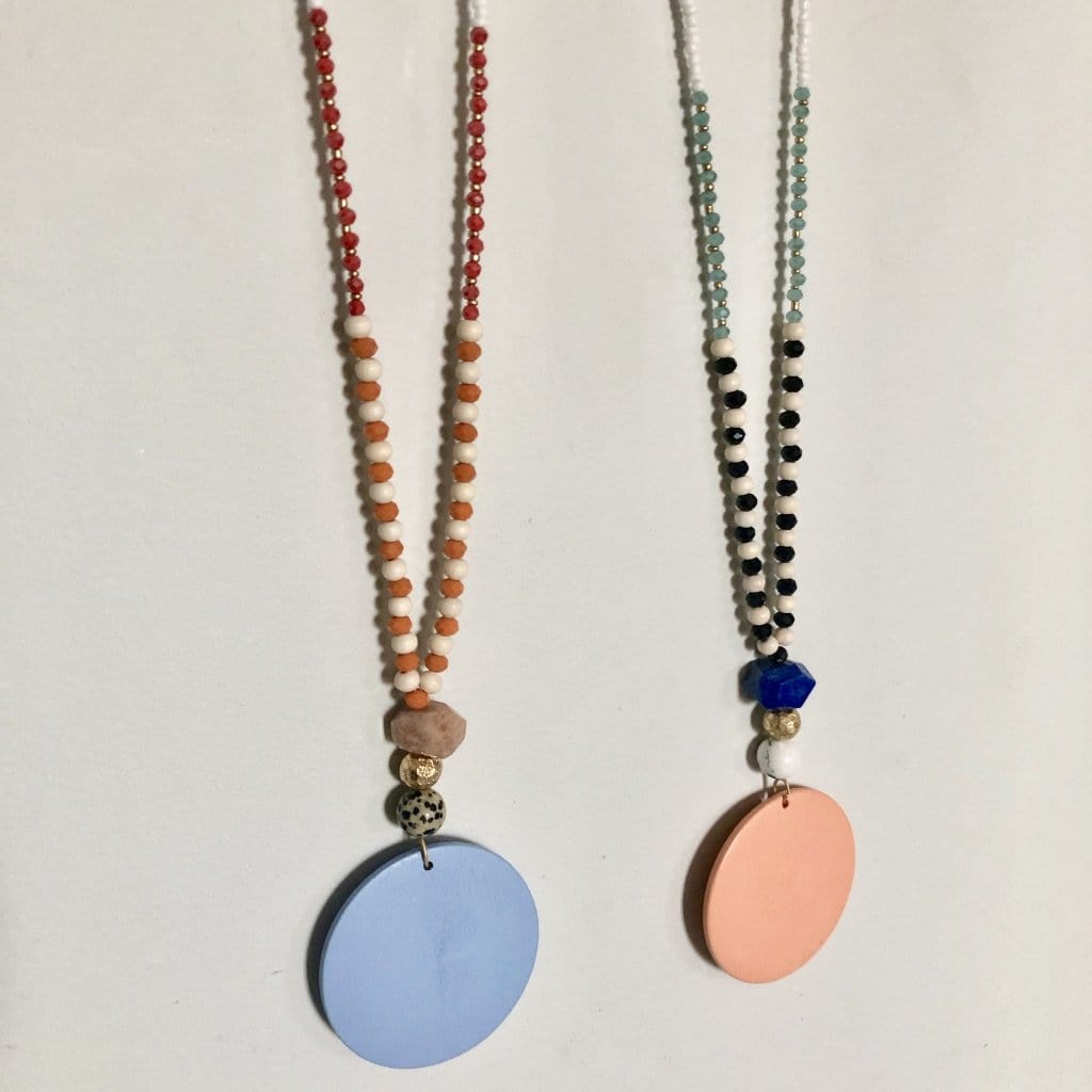 Multi Beaded Pendant Necklace