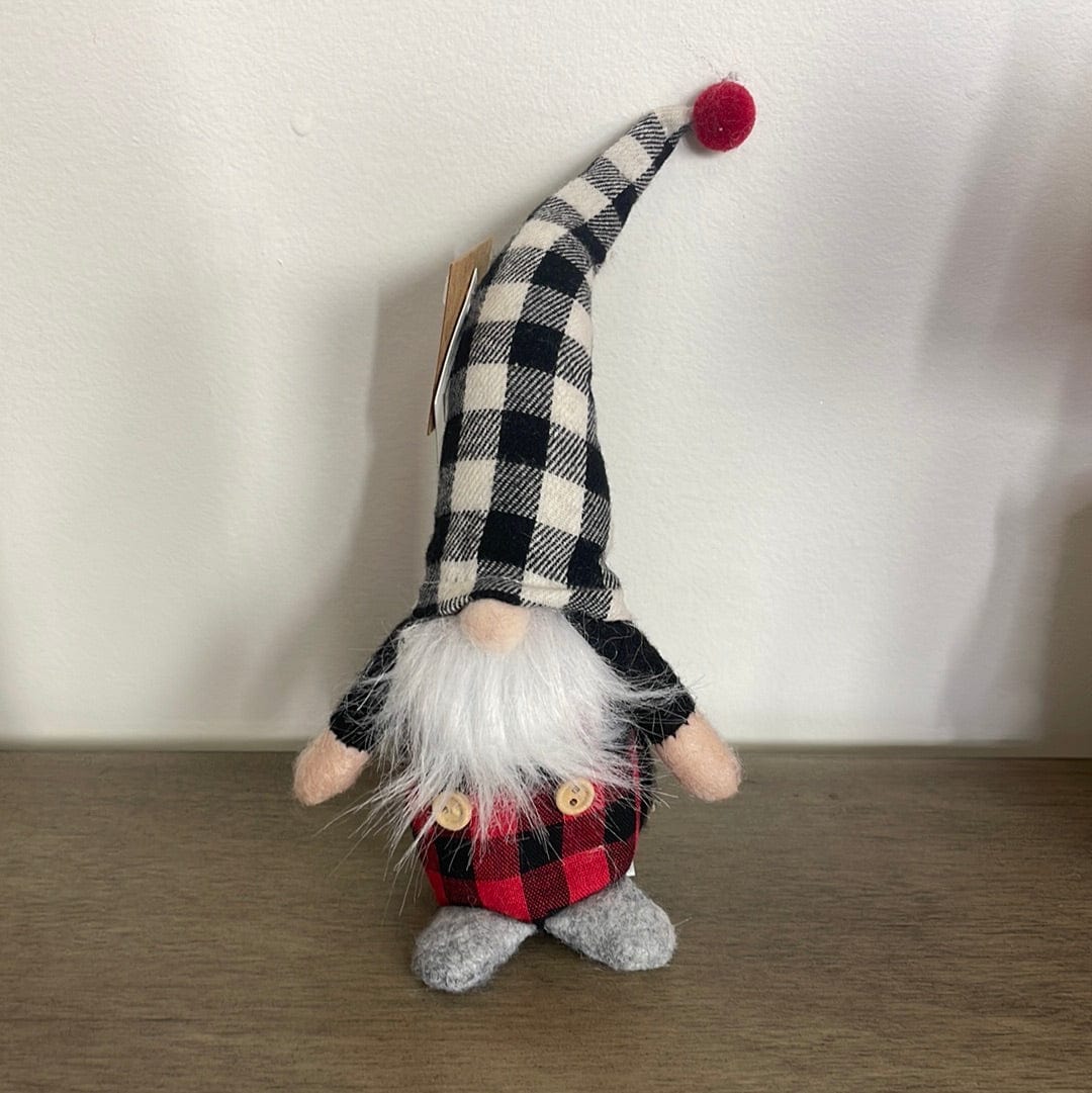 Overalls Check Gnome Sitter