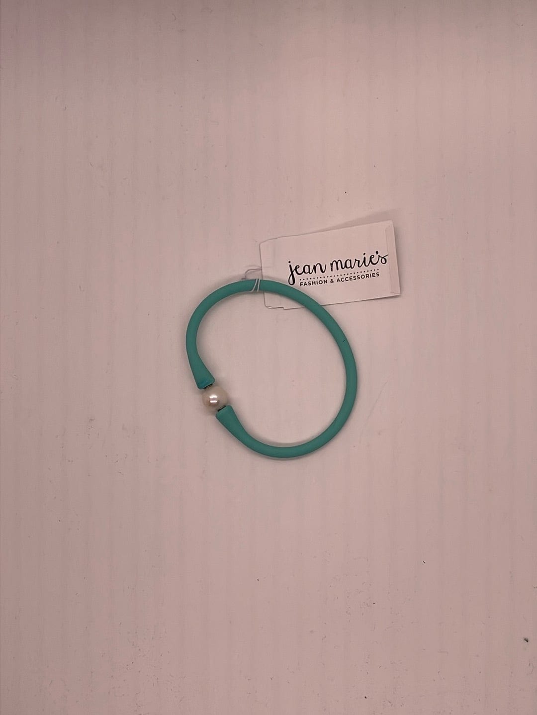 Turquoise Pearl Silicone Stacking Bracelet