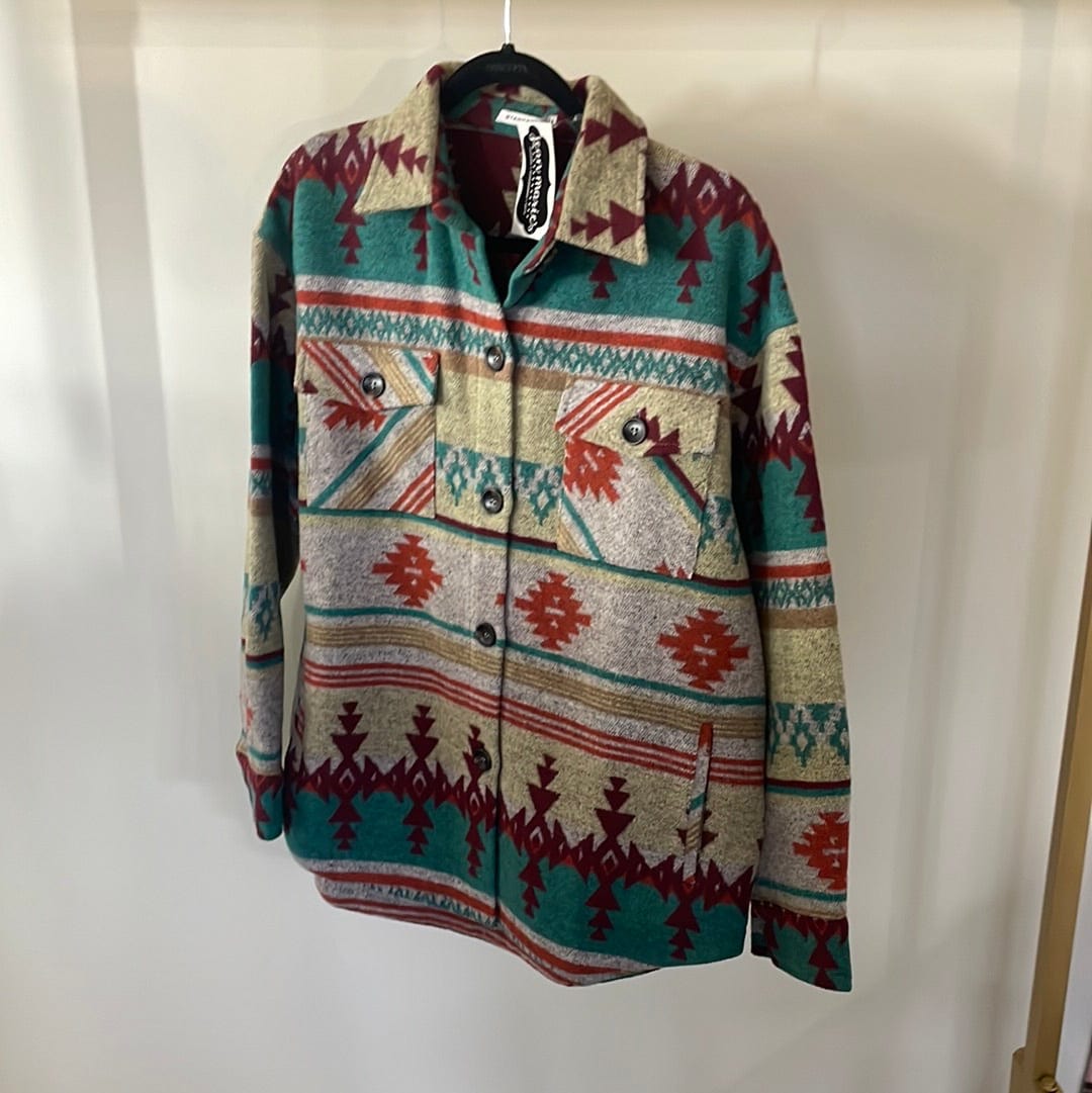 Multi Color Tribal Shacket - FINAL SALE