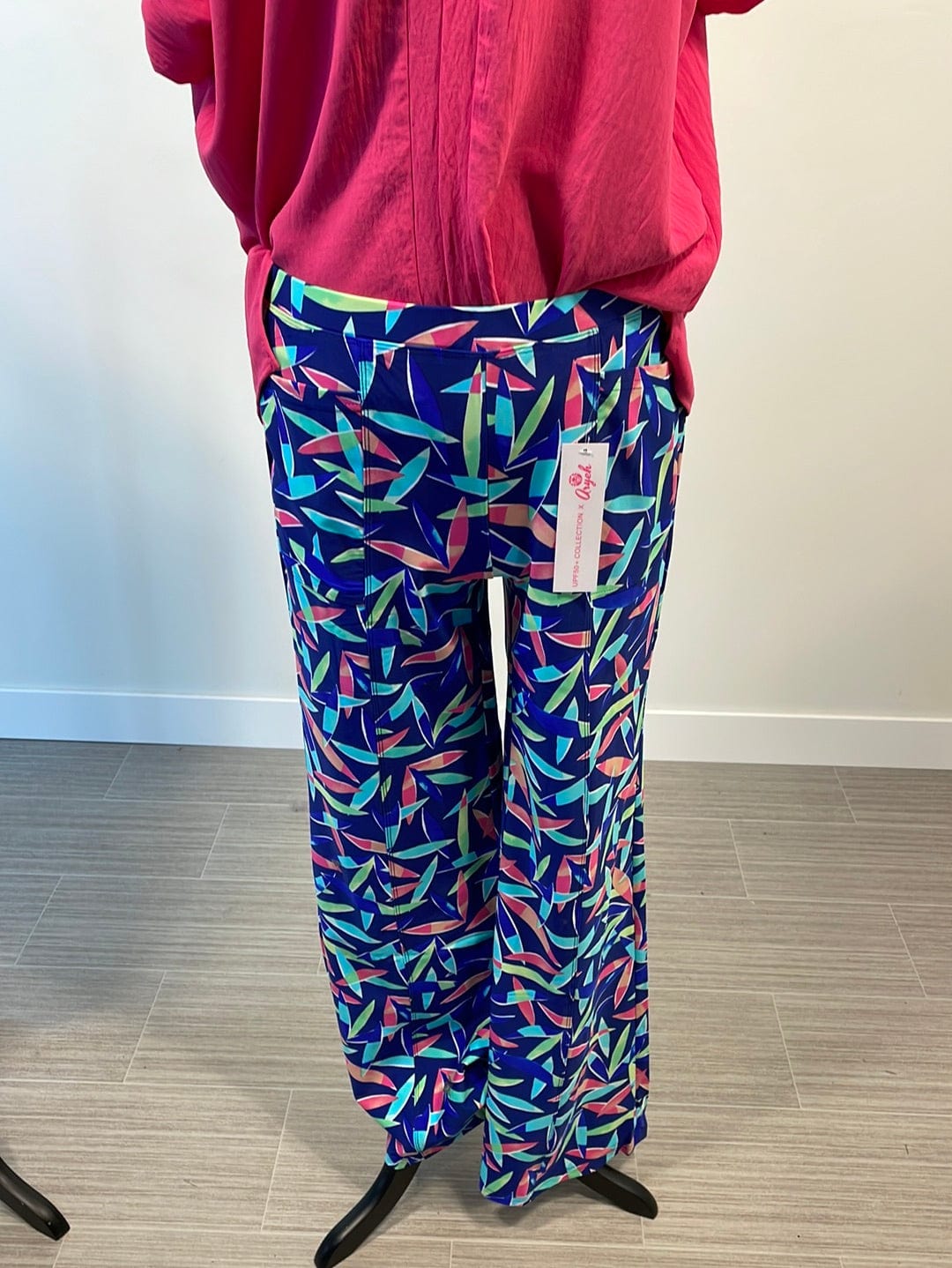 Palm Leaves Mercedes Wide Leg Pants
