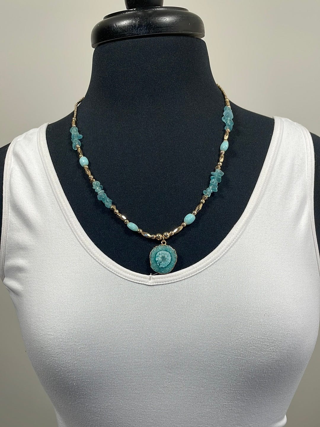 Joyful Green Beads Necklace