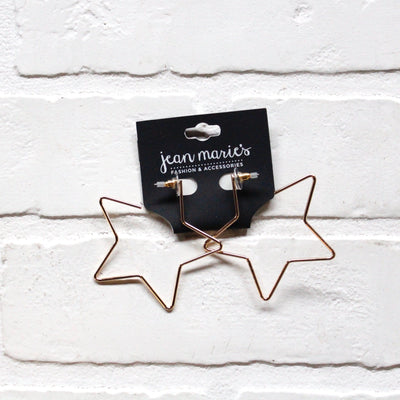 Gold Star Hoop Earring