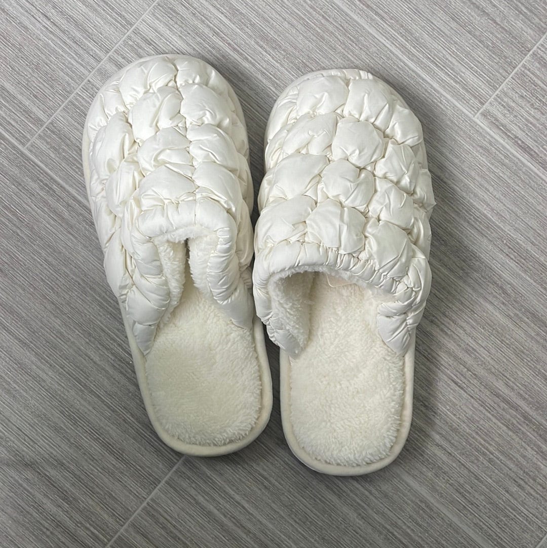 Beige Puffy Slippers
