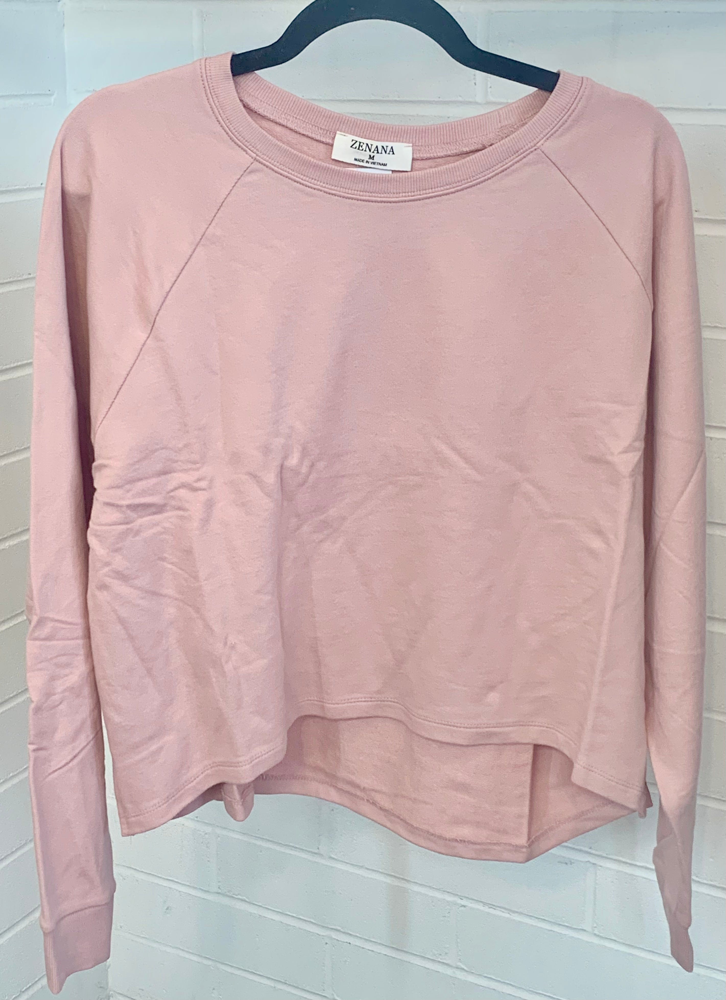 Pink French Terry Raglan Top