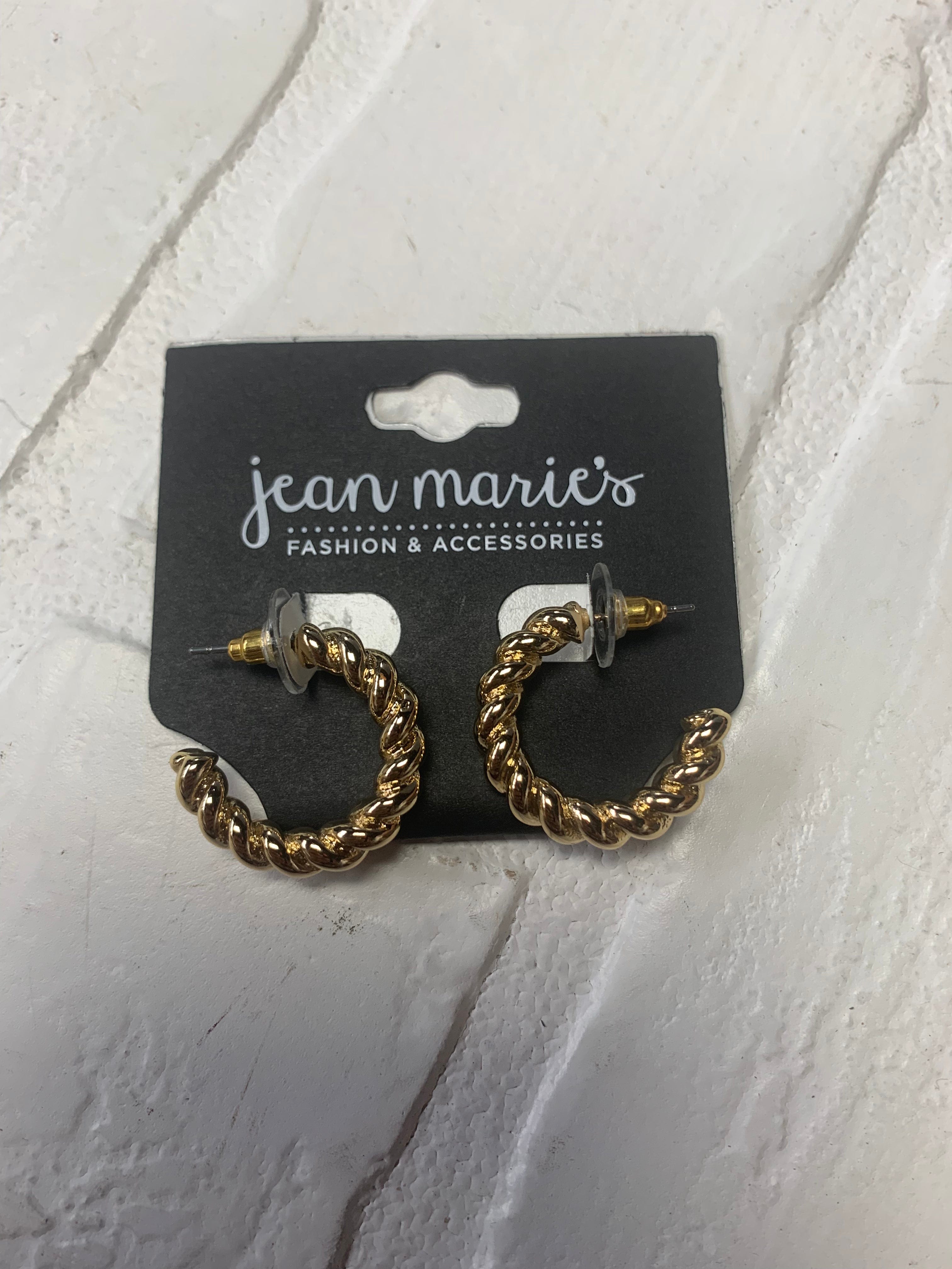 Golden Twisted Hoops