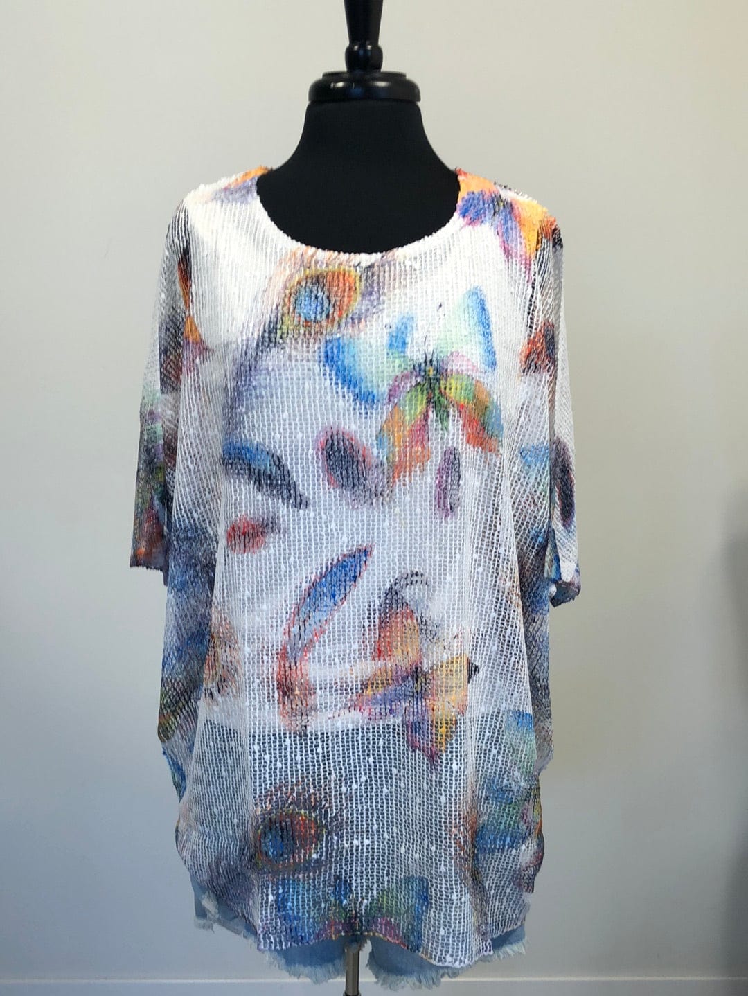 Net Butterfly Flowy Top