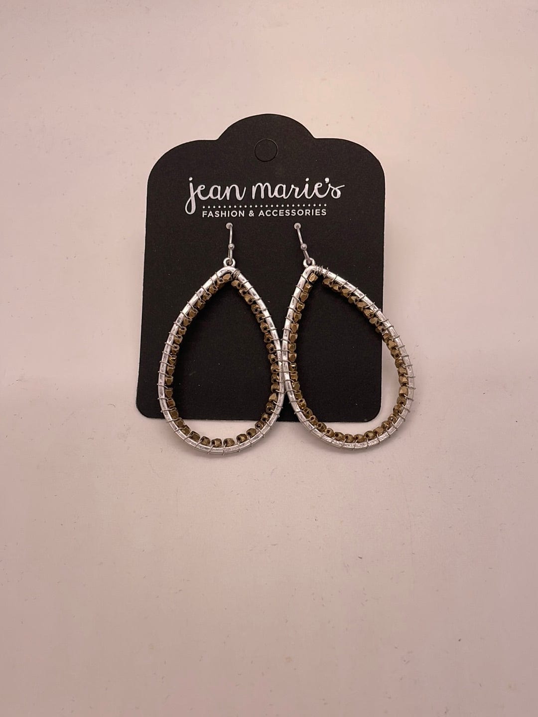 Silver & Gold Wrap Droplet Earring