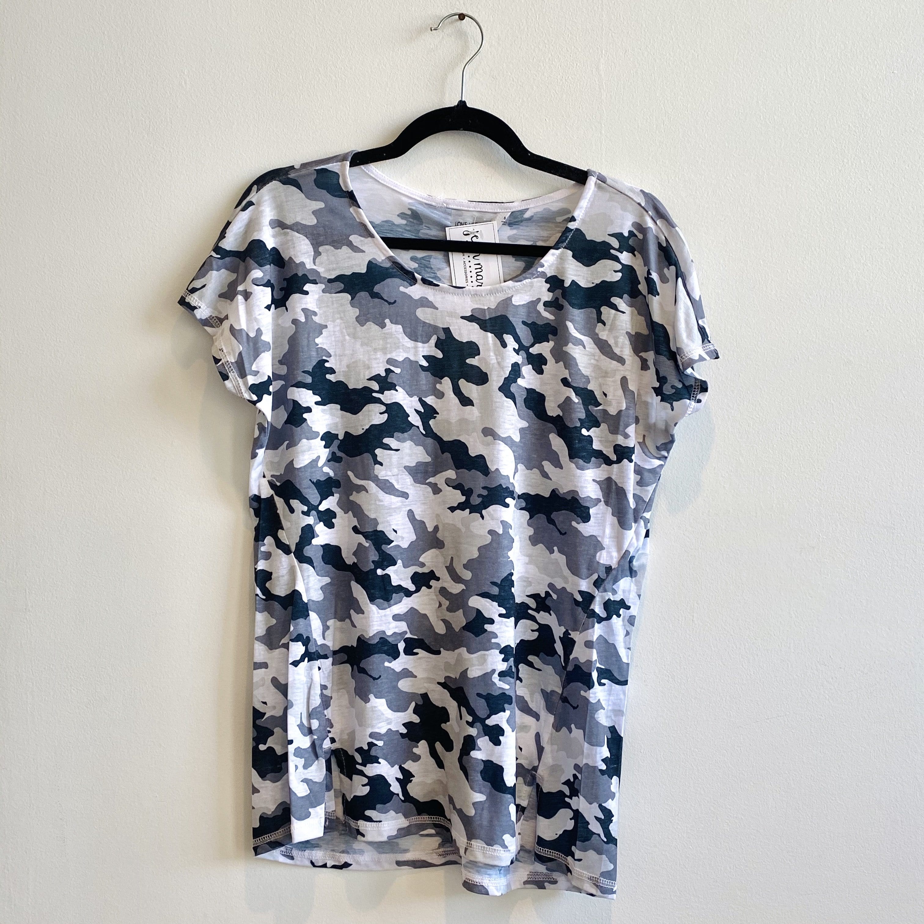 Camo Keyhole Top