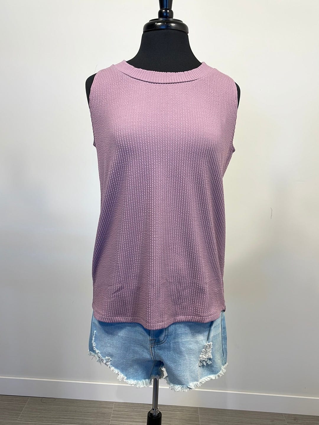 Lavender Textured Tank Top