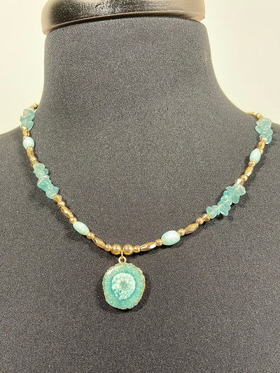 Joyful Green Beads Necklace