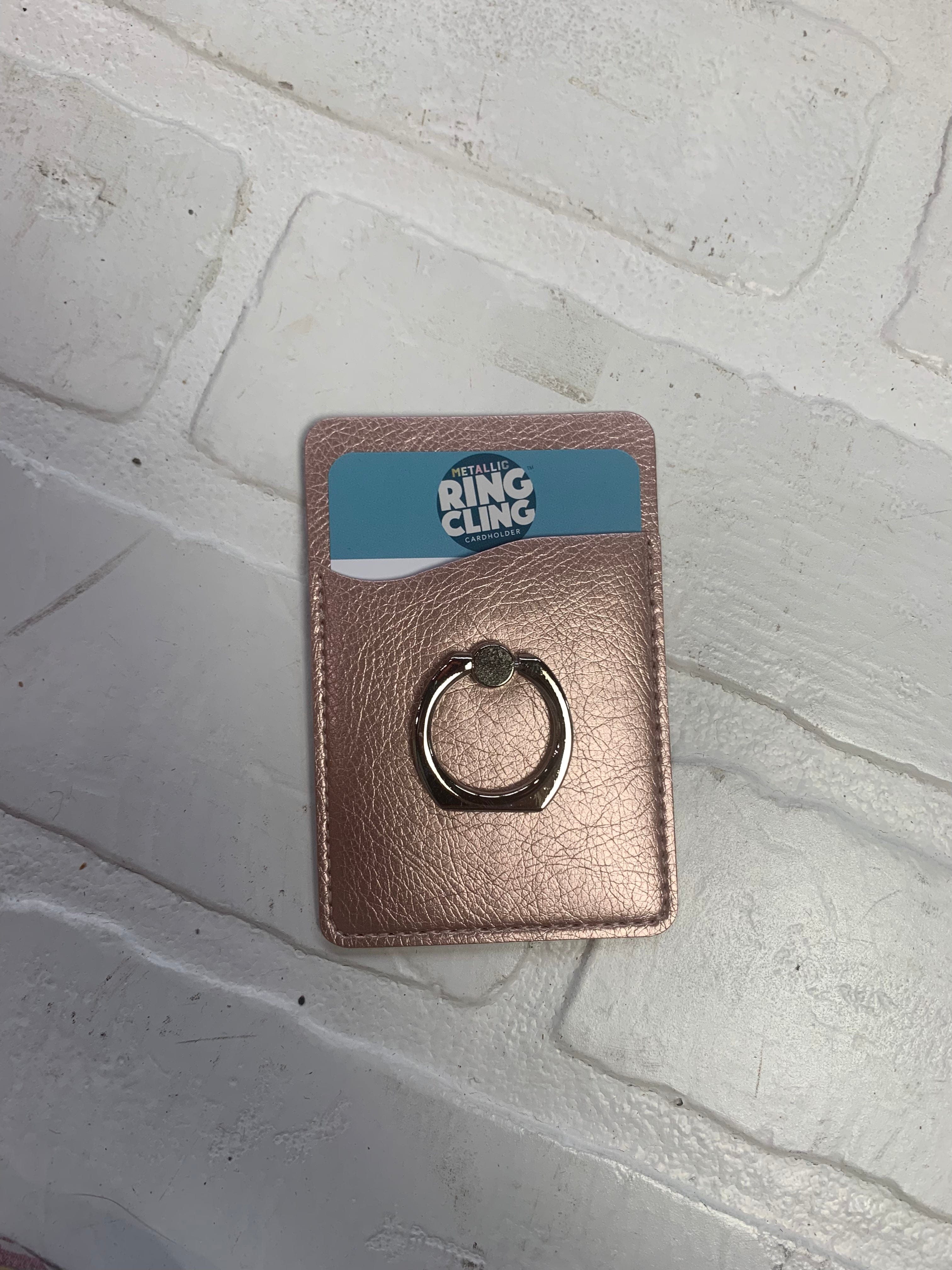 Metallic Ring Cling Cardholder
