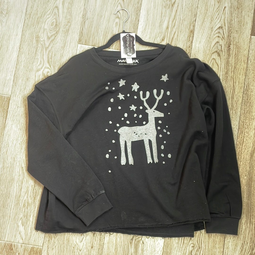 Reindeer Drop Shoulder Sweatshirt