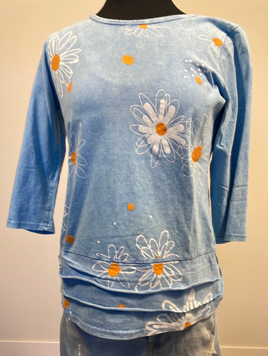 Washed Denim Top