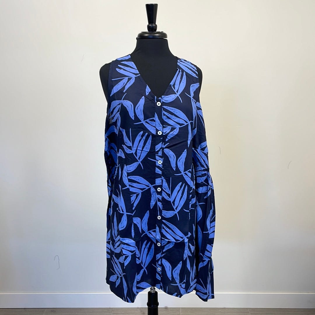 Navy Esley Flounce Dress