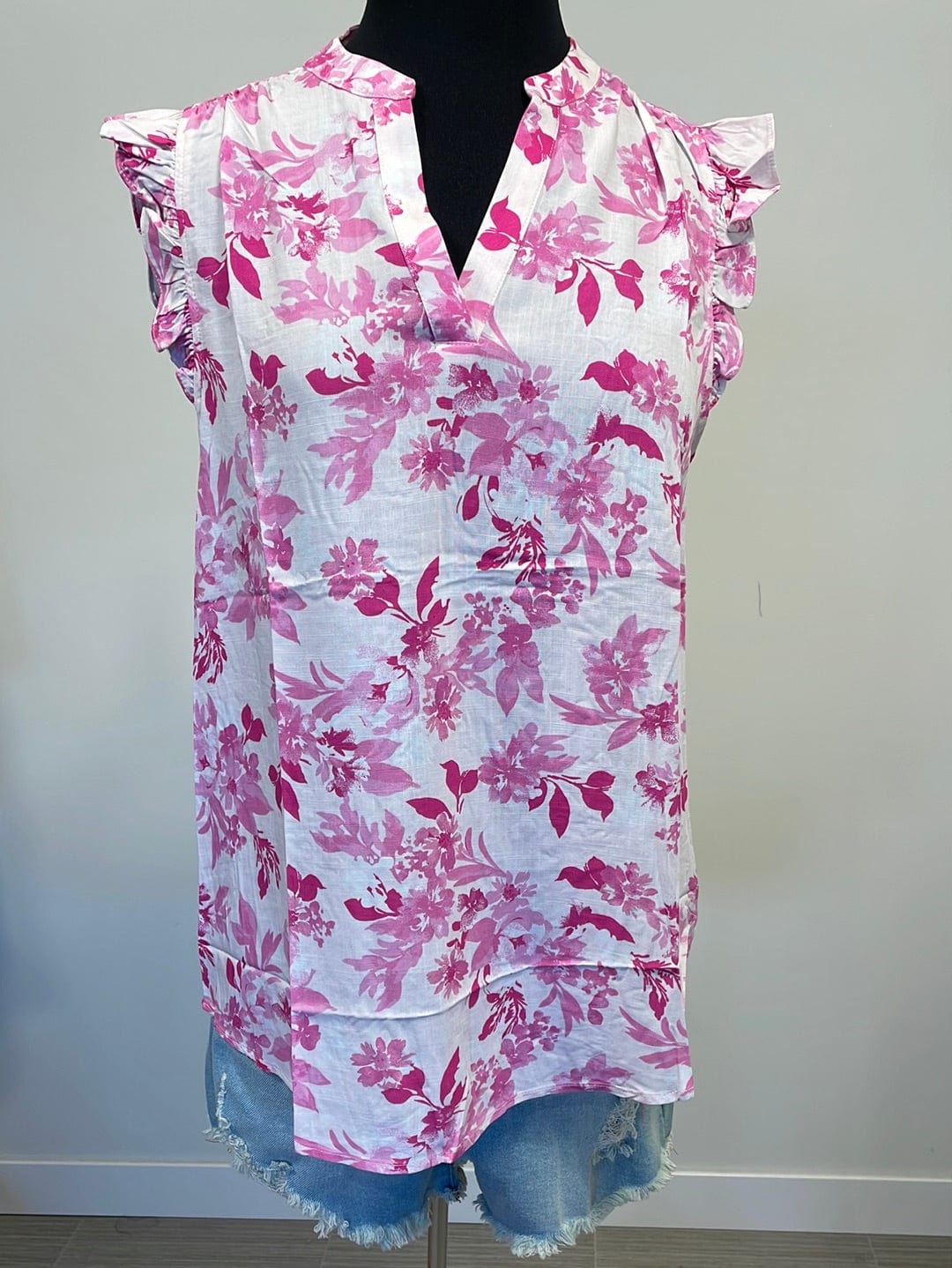 Pink Tea Time Floral Tank Top
