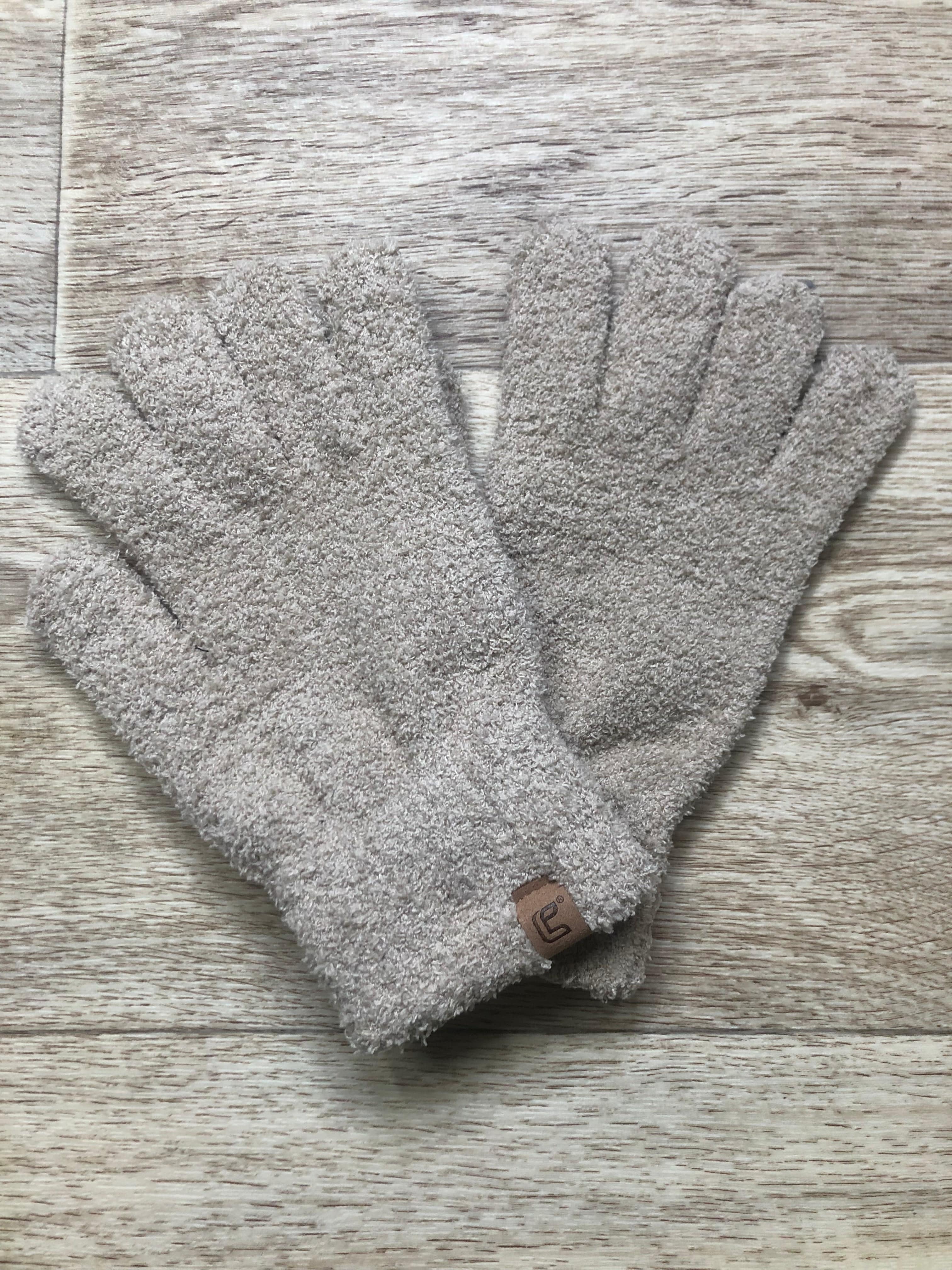 Beige Luxury Plush Glove
