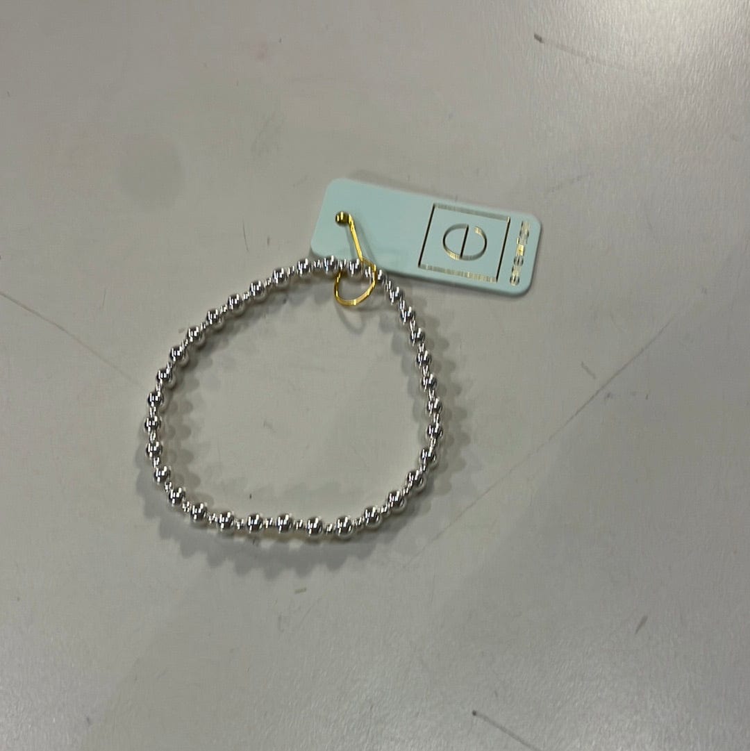 Classic Grateful Pattern 4mm Bead Bracelet - Sterling