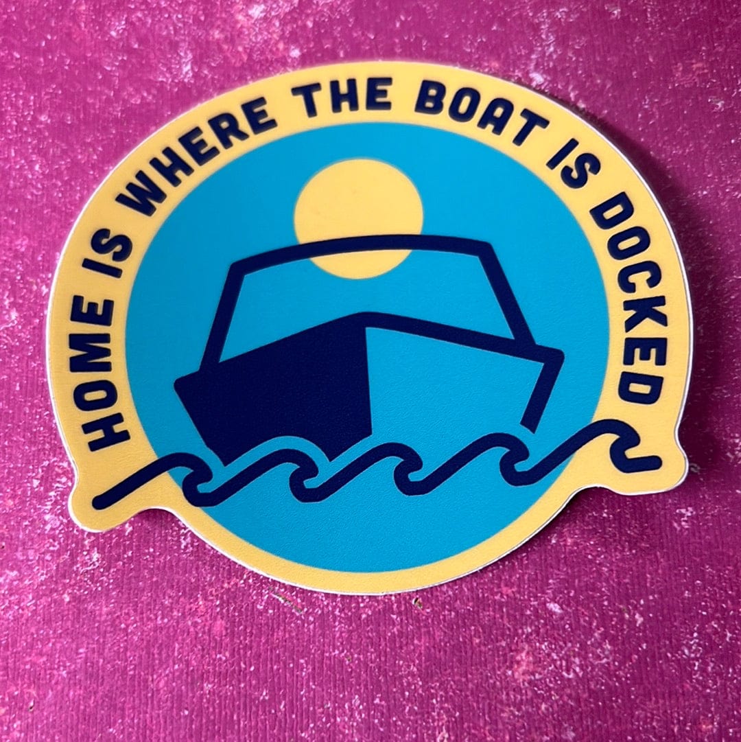 Teal Speedboat Sticker