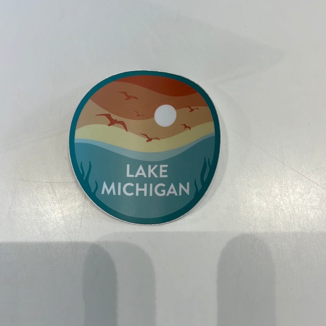 Lake Michigan Circle Sticker