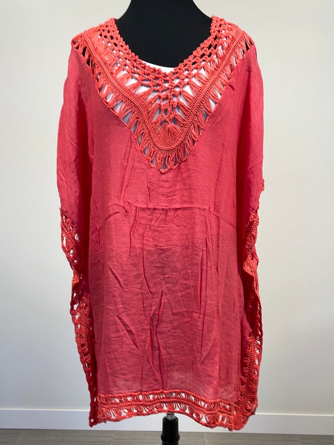 Red Crochet Coverup