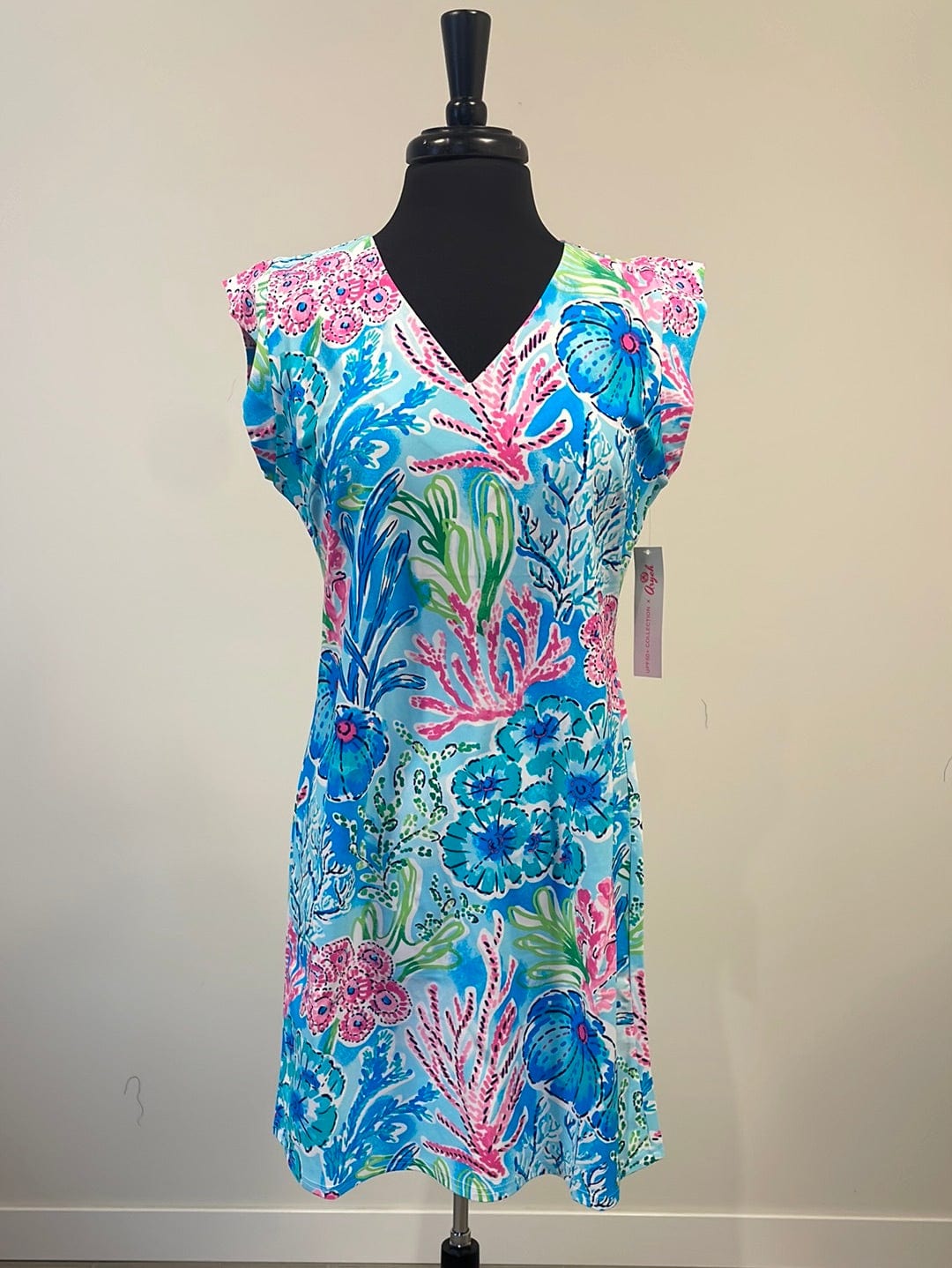 Ocean Blue Cap Sleeve Dress