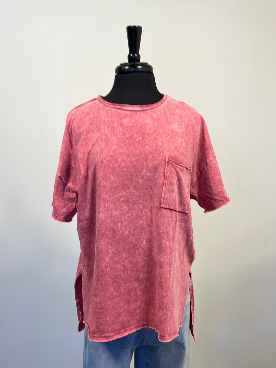 Ash Pink Oversize Pocket Tee