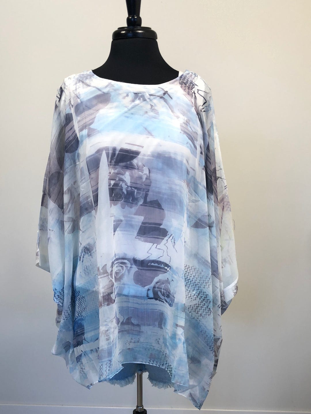 Blue Roses Flowy Top