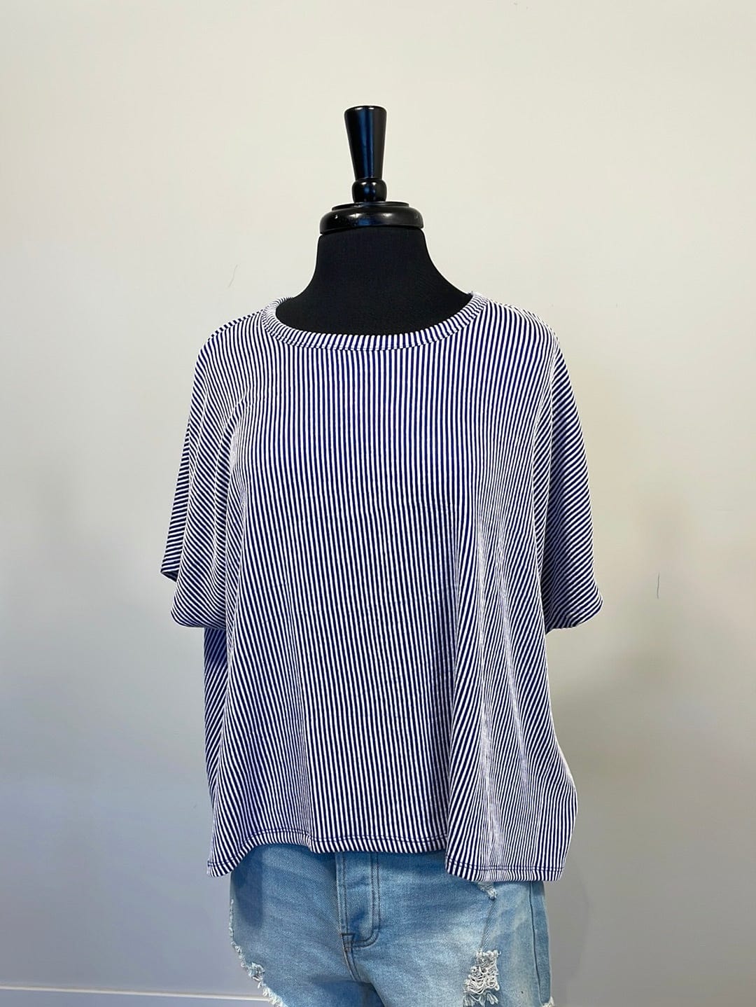 Bright Blue Textured Top
