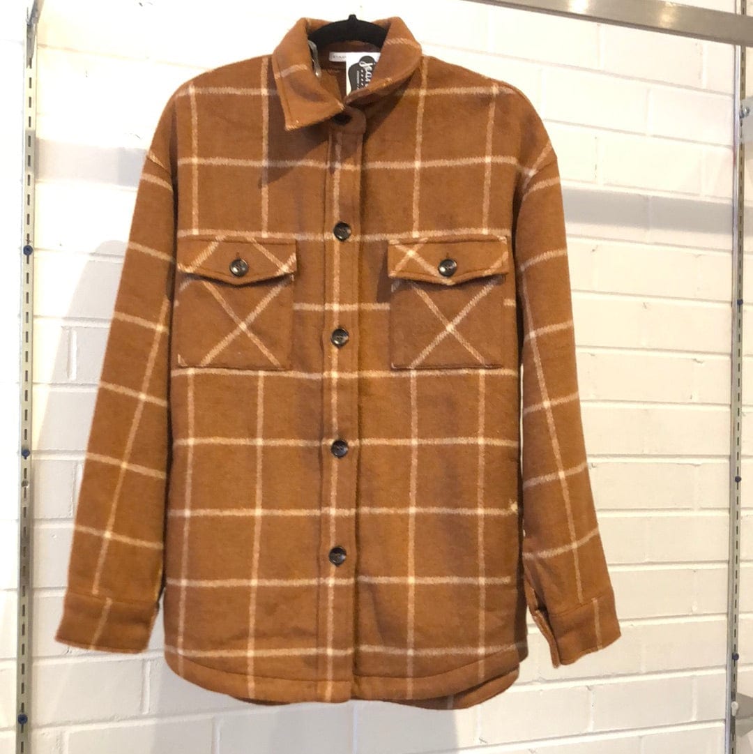 Camel Plaid Shacket