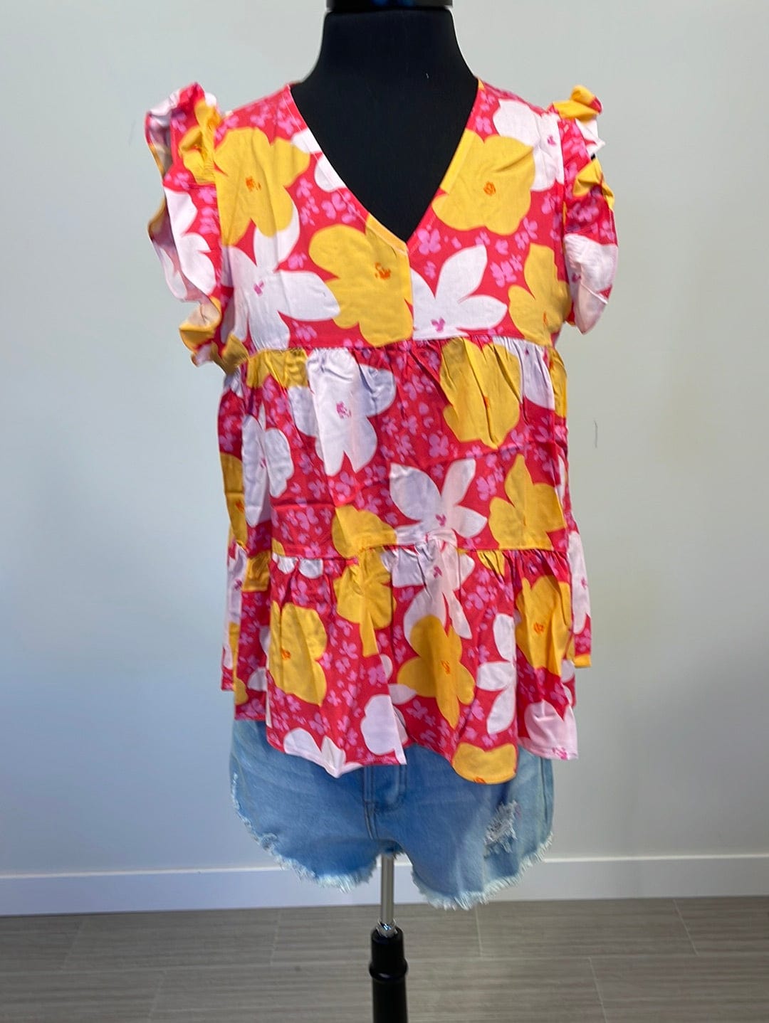 Hot Pink Flower Power Top
