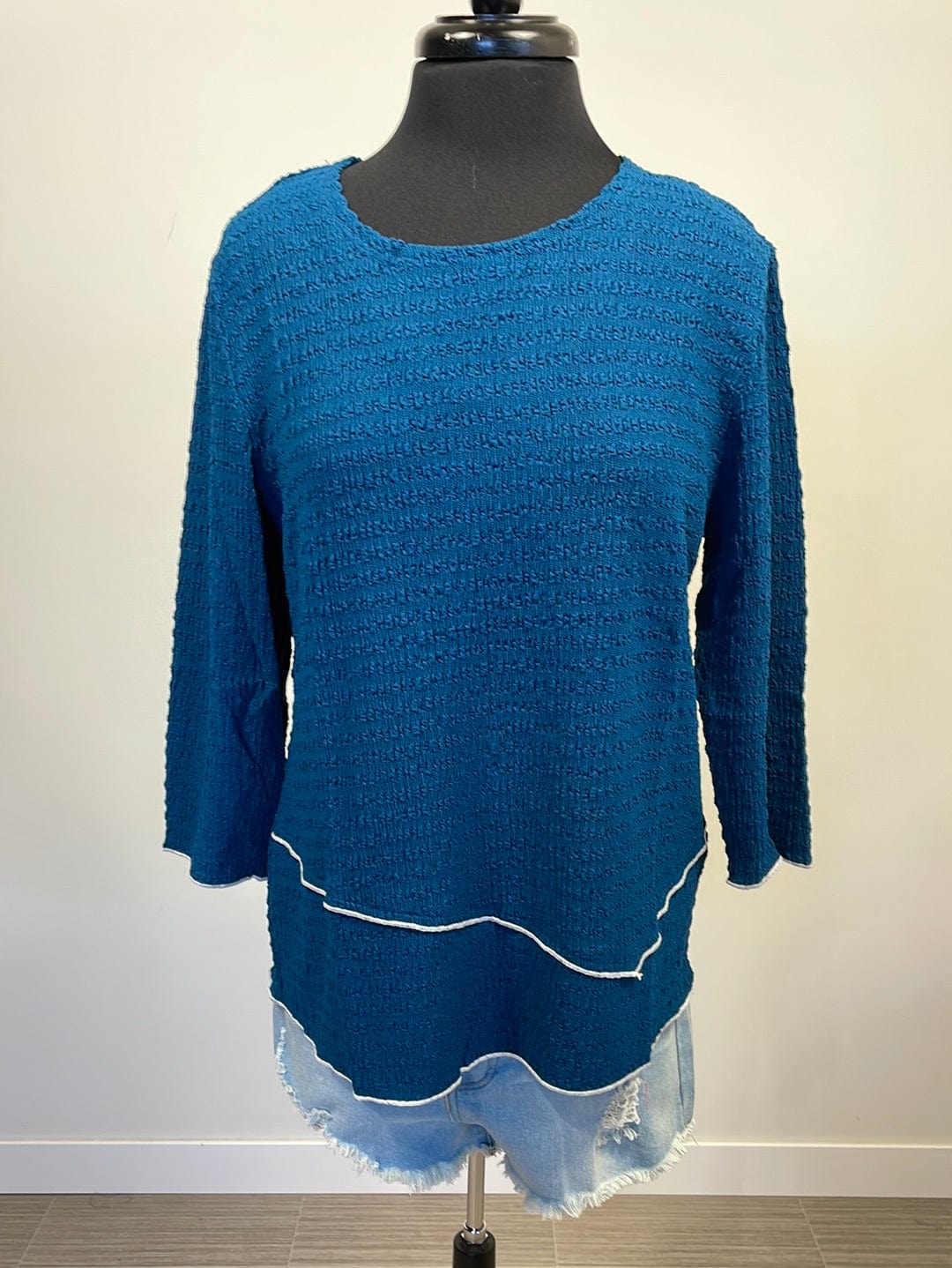 Teal Texture Detail Tunic