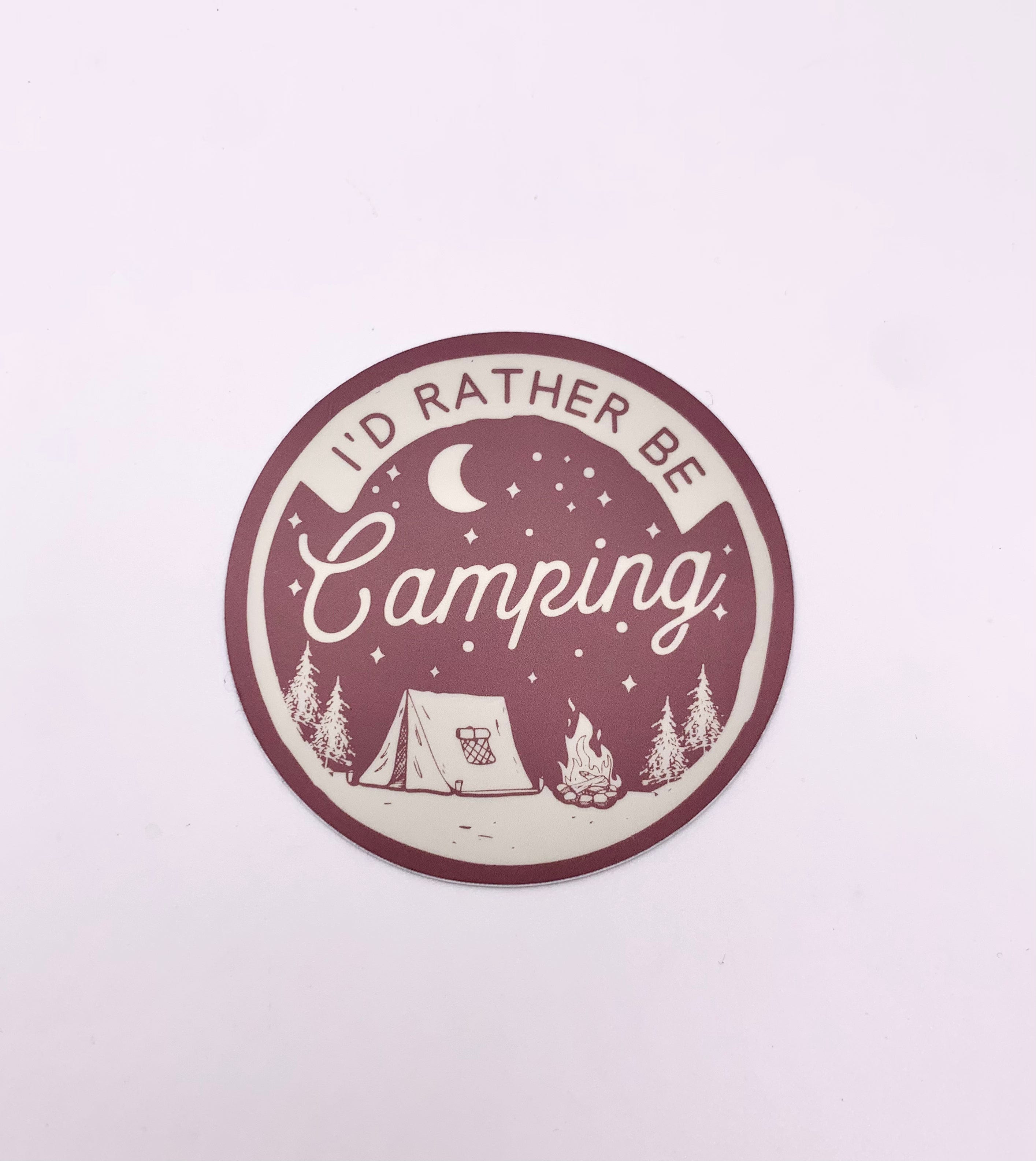 I'd Rather Be Camping Sticker