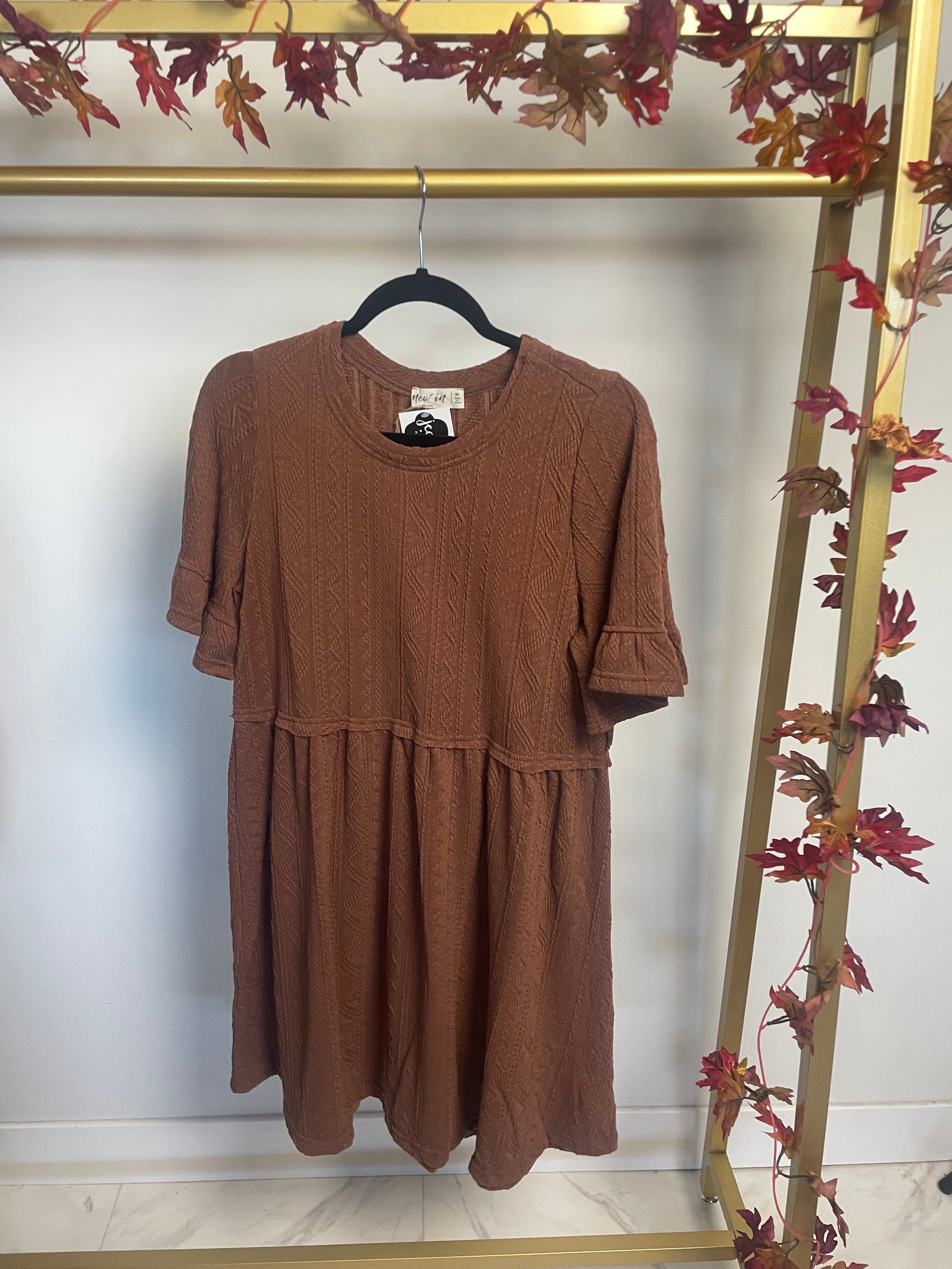 Chocolate Braid Knit Dress