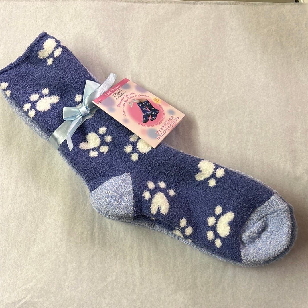 2pk Paw Print Therapeutic Spa Socks