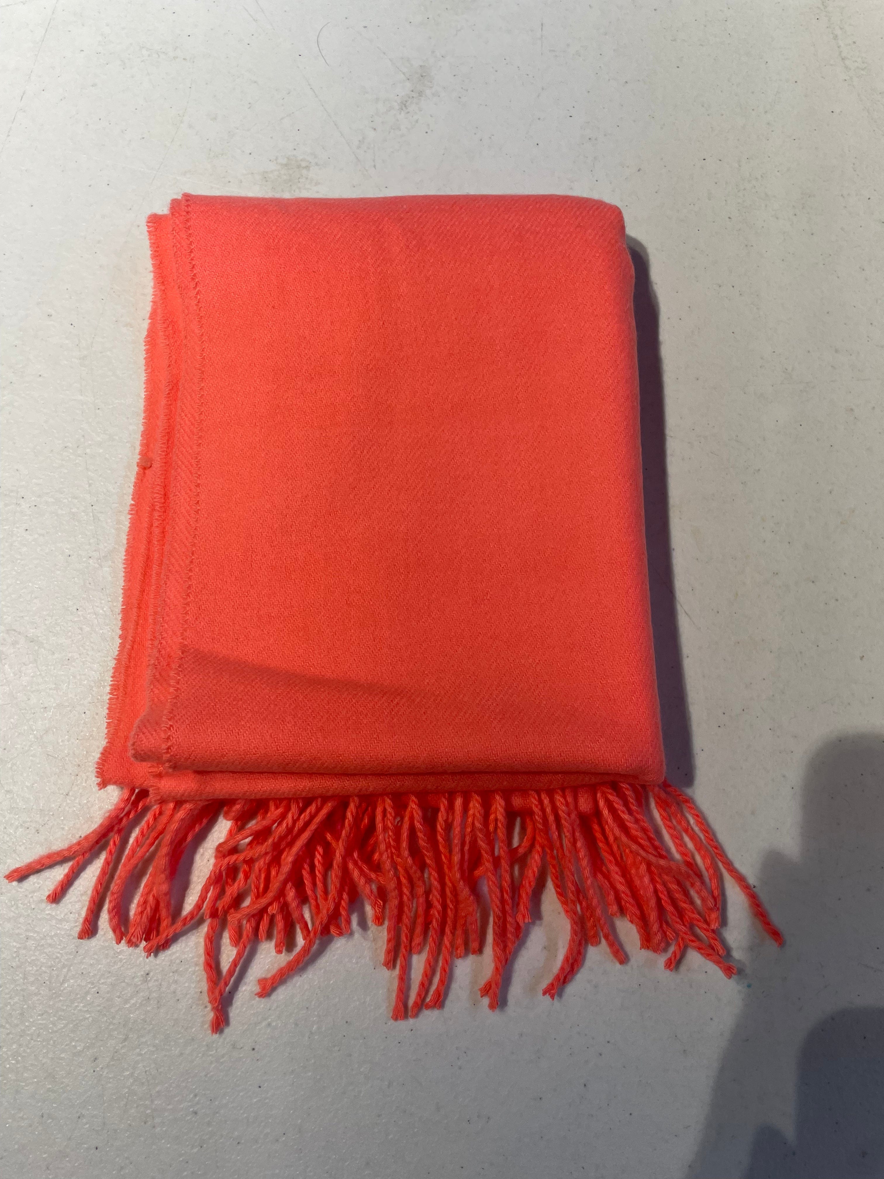 Cashmere Feel Scarf Coral Solid