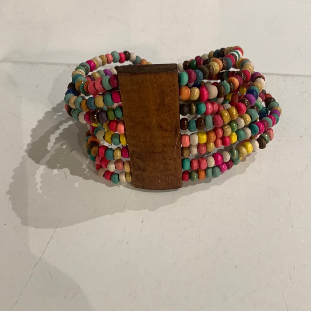 Multi Wood Bead Bracelet Set