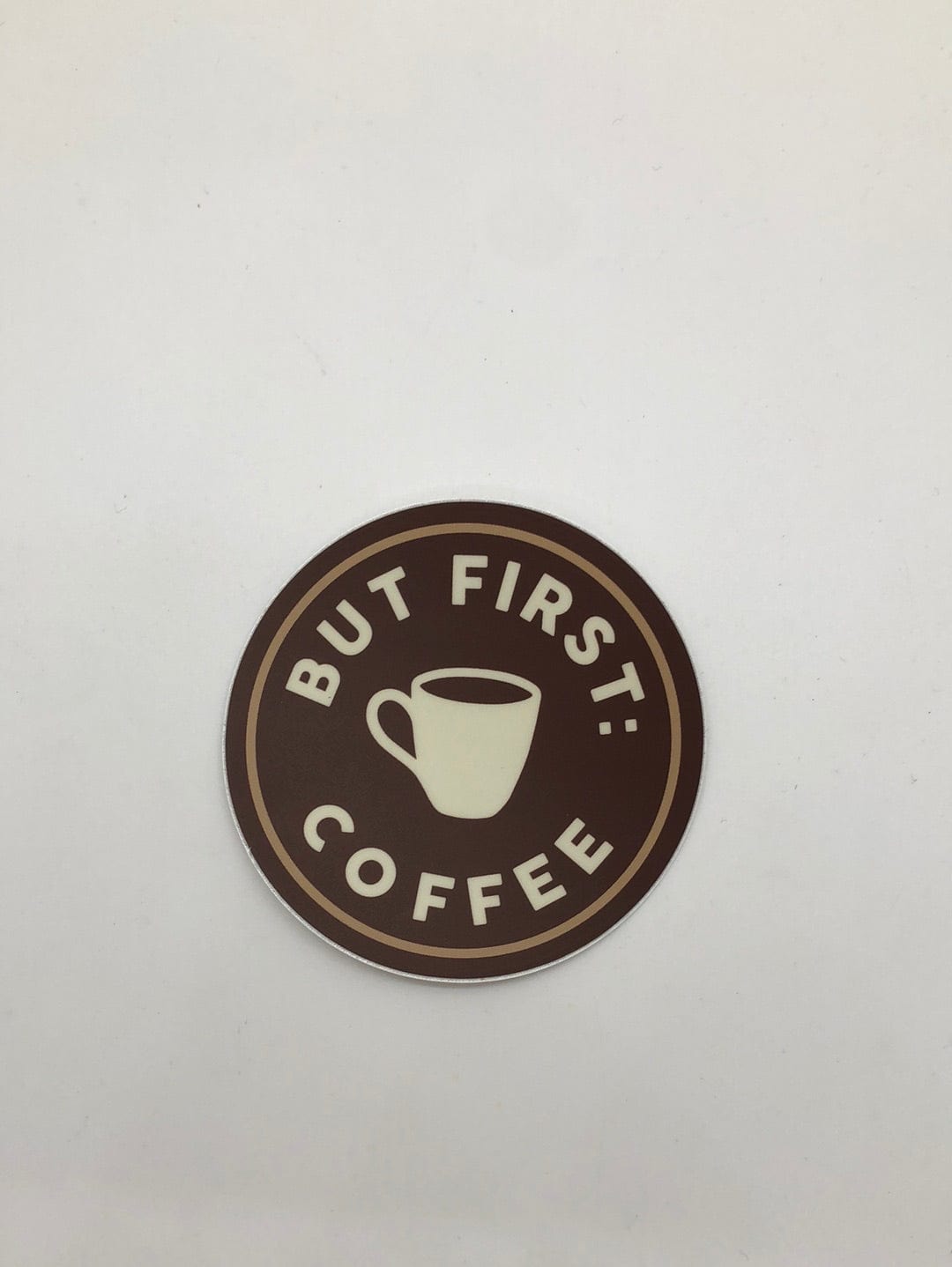 But First Coffee Mug Sticker