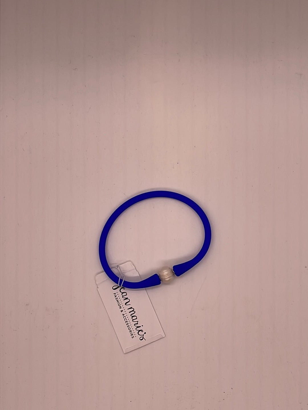 Blue Pearl Silicone Stacking Bracelet