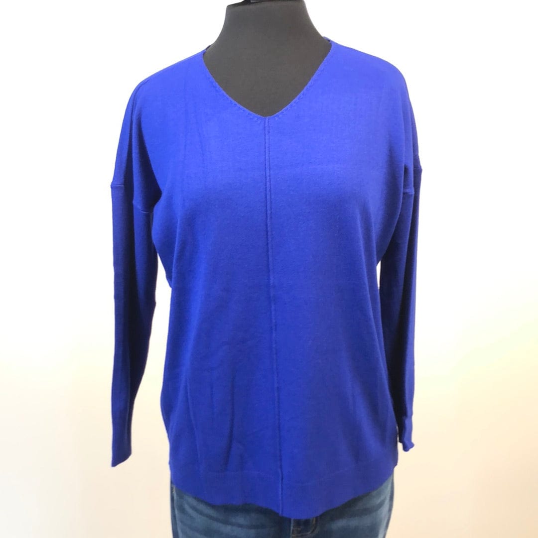 Bright Blue Center Seam Favorite Sweater