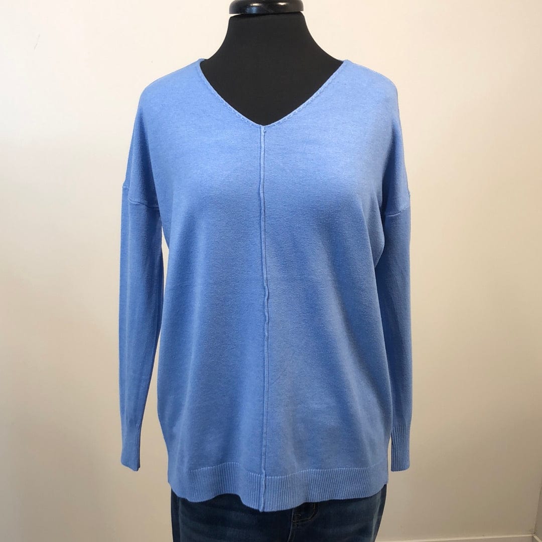 Spring Blue Center Seam Favorite Sweater