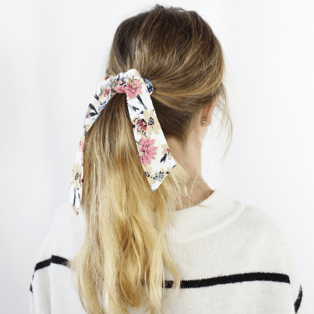 Floral Print Scarf Pony
