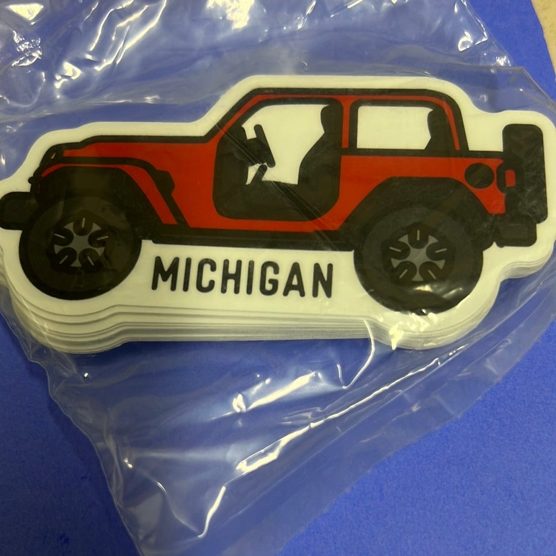 Michigan Jeep Side Sticker