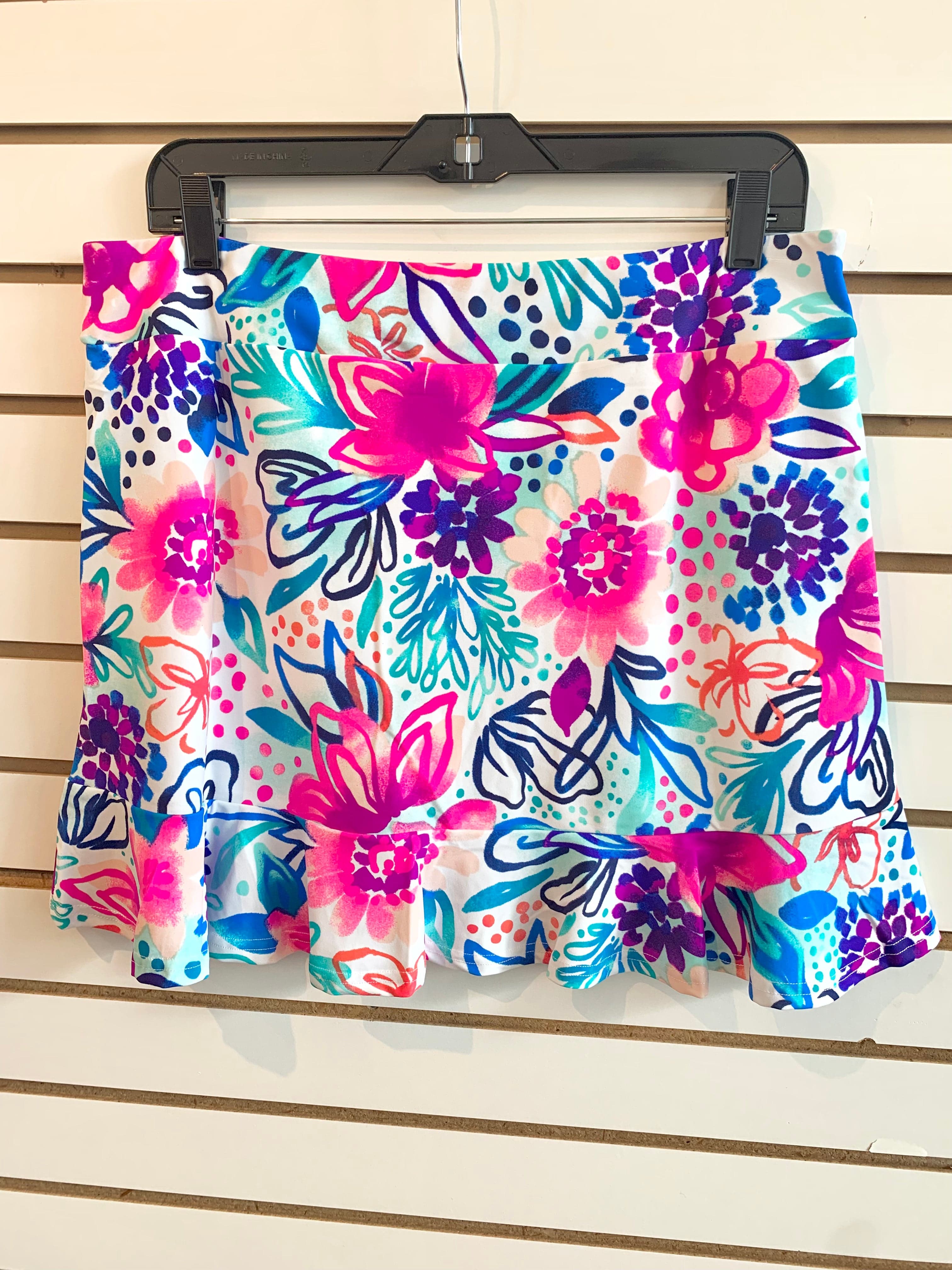Martina Print Ruffle Trim Skort