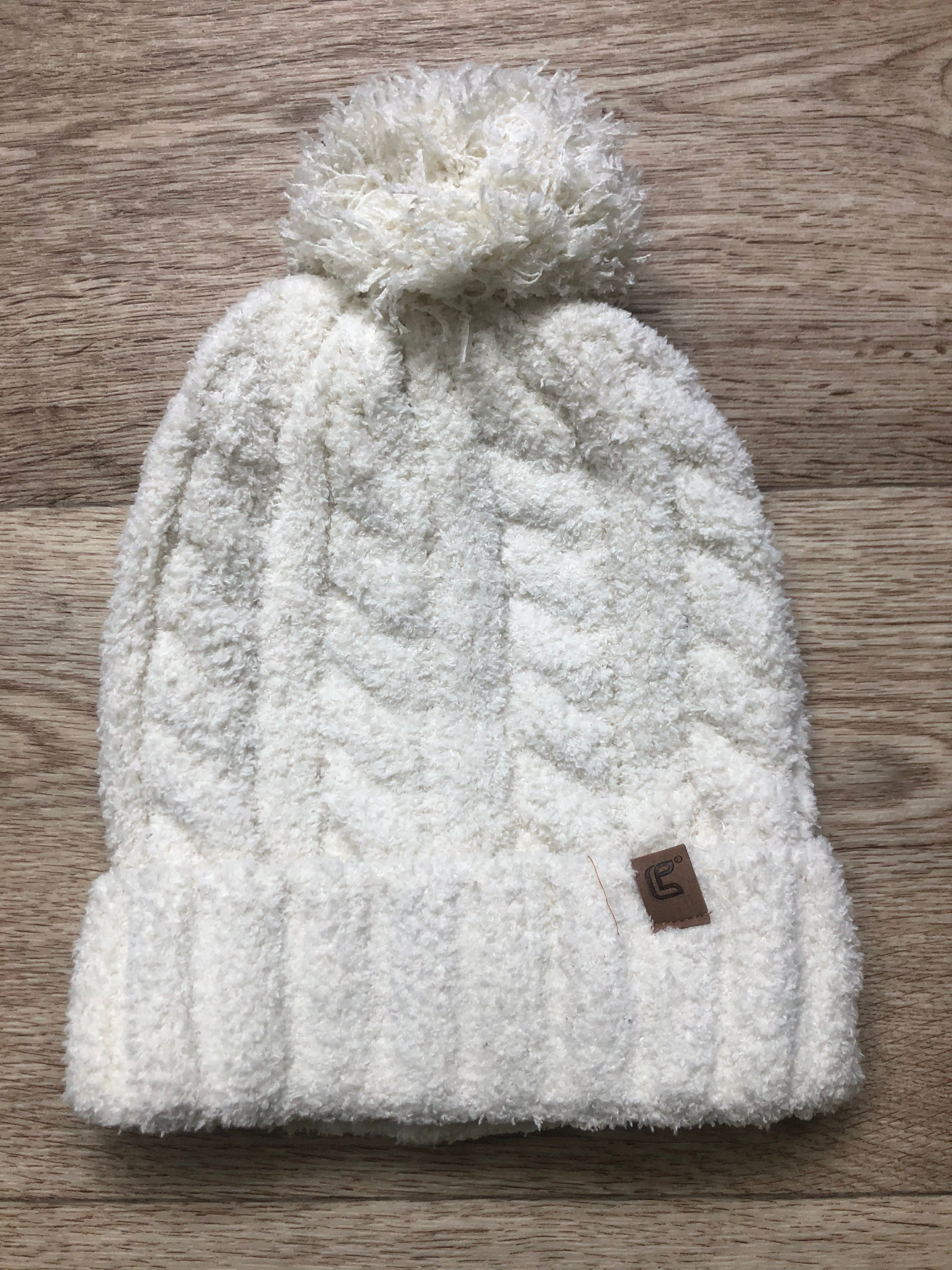 Ivory Pom-Pom Beanie