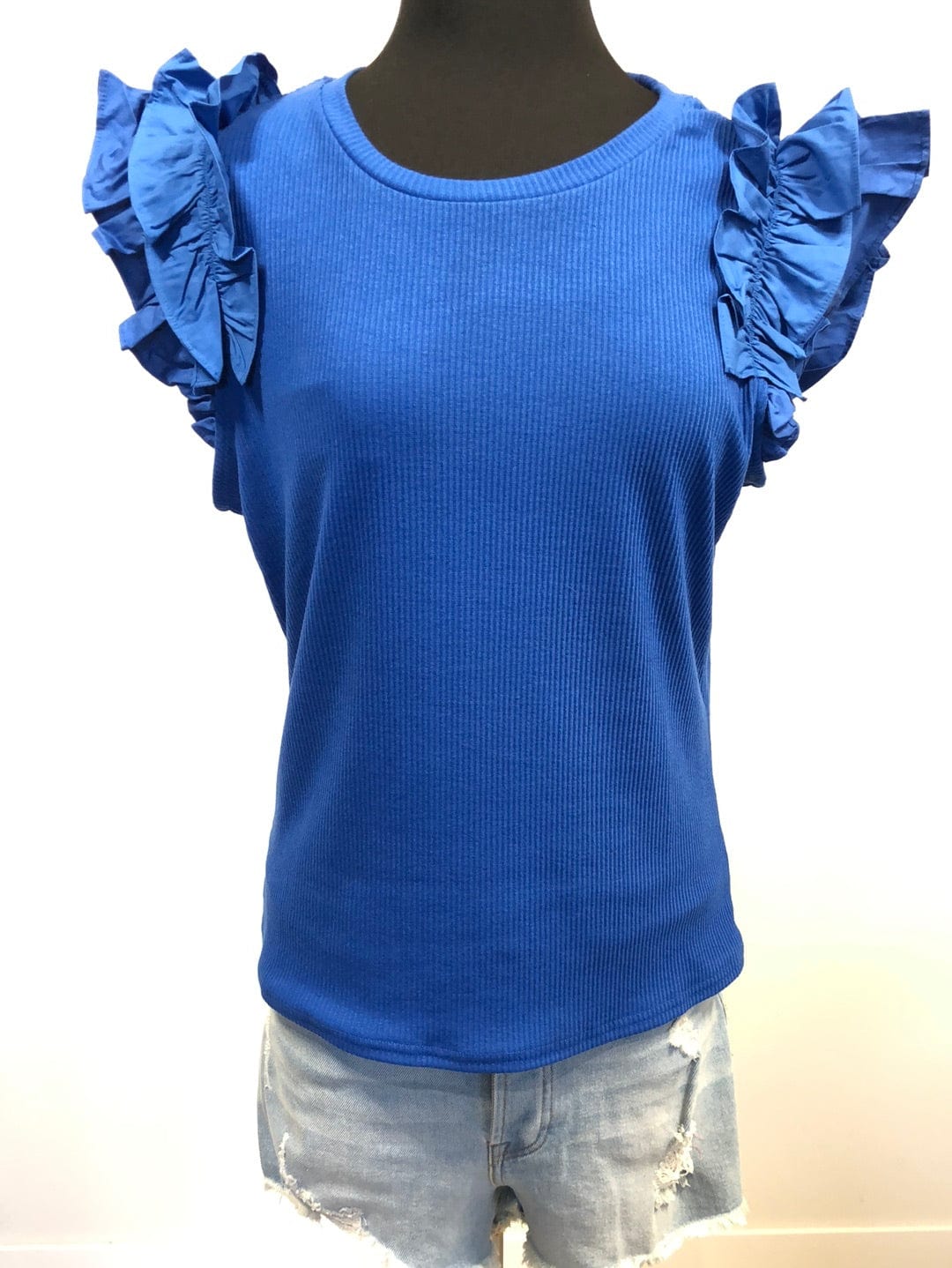Ocean Wave Ruffle Tank