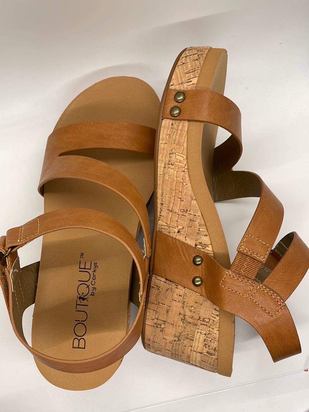 Cognac Spring Fling Wedge