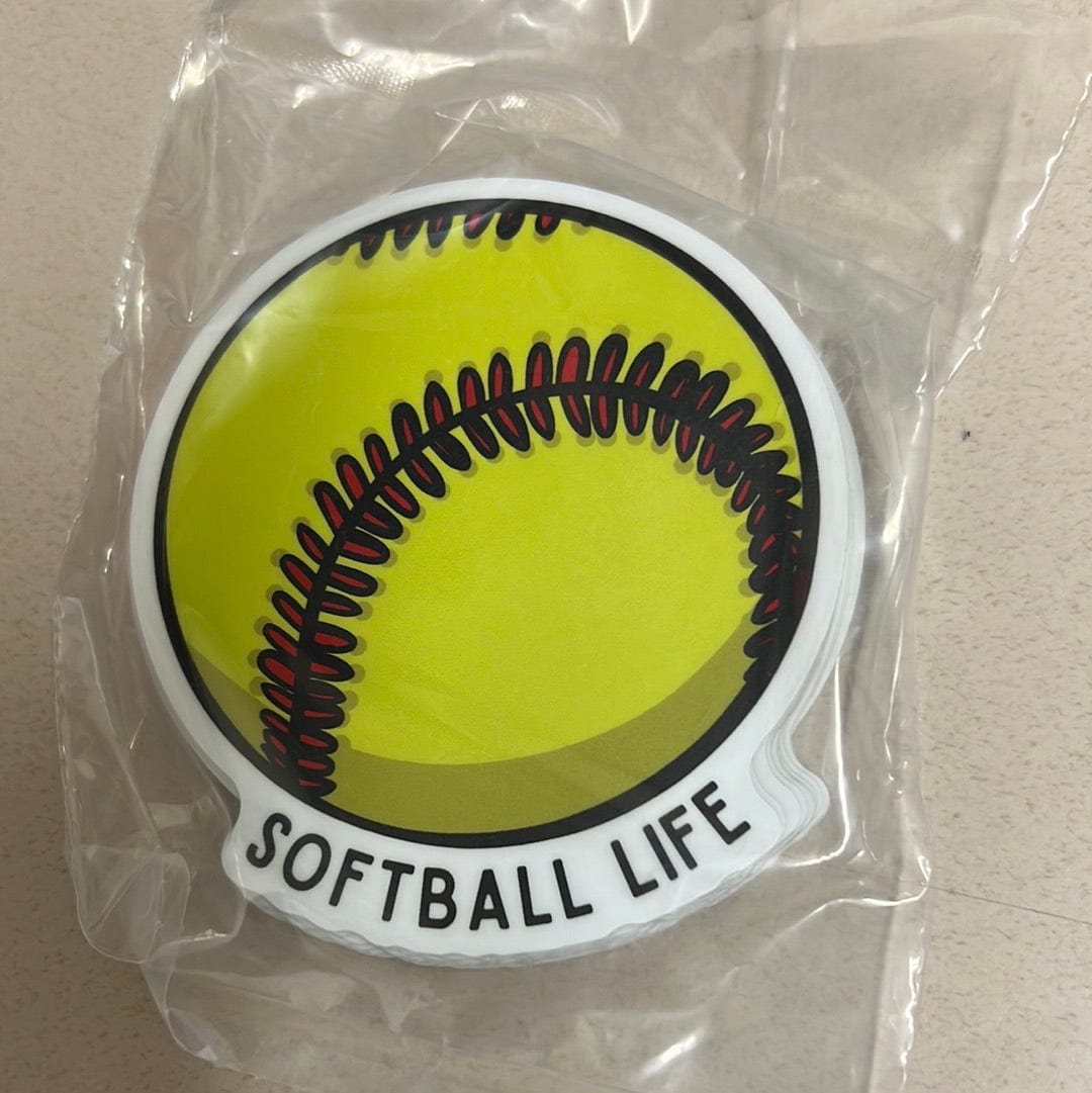 Softball Life Sticker