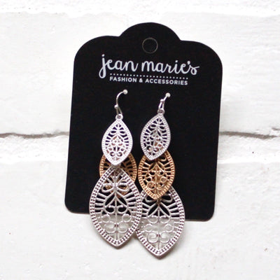 Gold/Silver Mix Earring